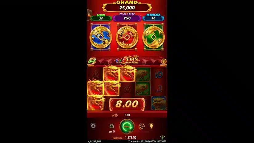 ฟีเจอร์เกม 3 Coin Treasures