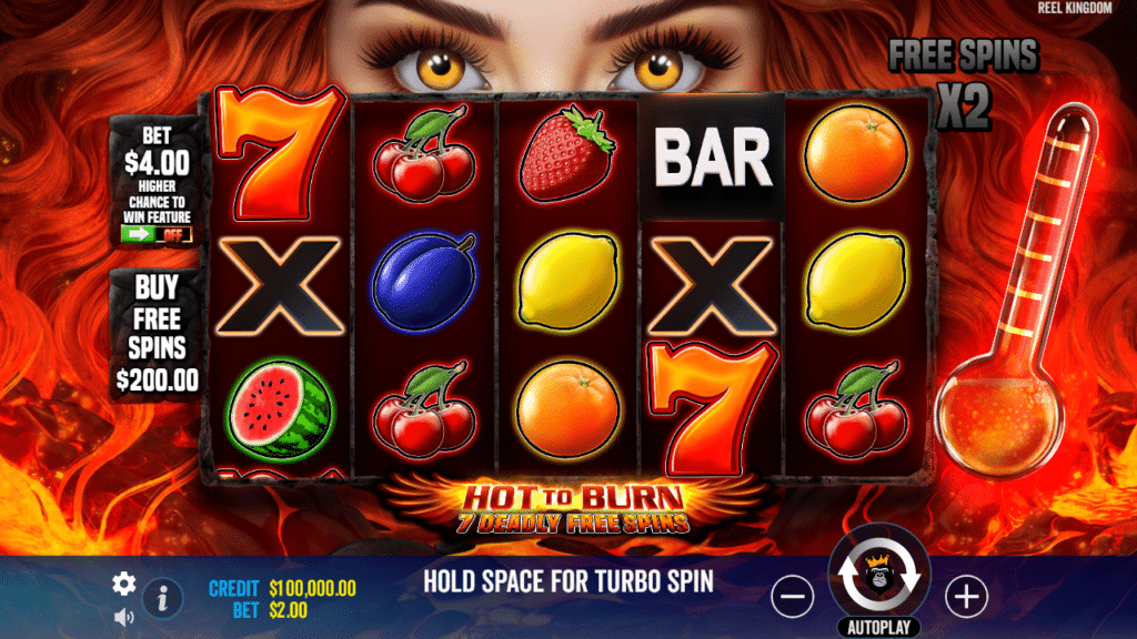 รูปแบบการชนะในเกม Hot to Burn – 7 Deadly Free Spins