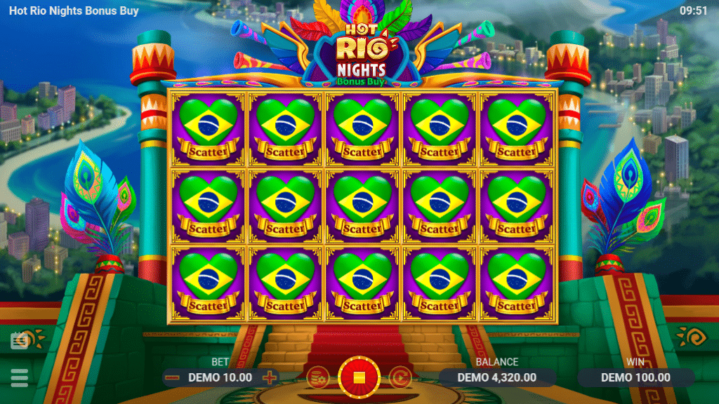 รูปแบบการเดิมพันเกม Hot Rio Nights