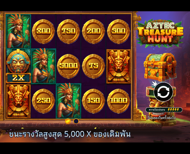 รูปแบบการชนะในเกม Aztec Treasure Hunt